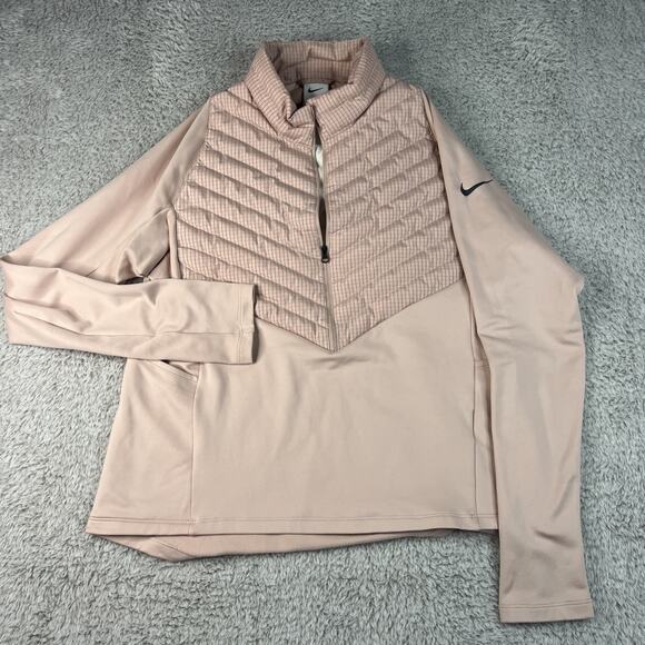 Nike Therma-Fit Running Division Women's Hybrid Running Jacket Size Large Pink - Picture 1 of 8